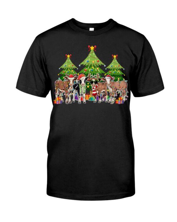 Merry Christmas Cow Farm Christmas T Shirt 1.jpg