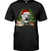 Pit Bull Santa Christmas Tree Lights Xmas Dog T Shirt 1.jpg